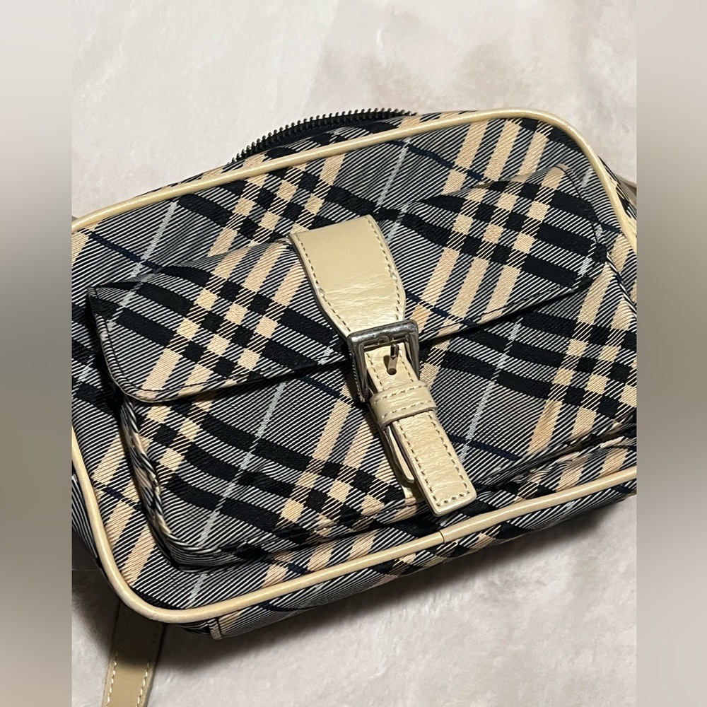 Burberry Blue Label Black/Blue/Beige Nylon Shoulder Bag